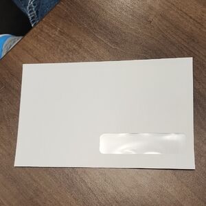 White Window Envelope